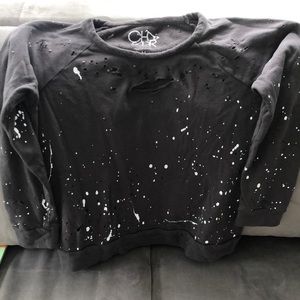 Chaser Splatter Stud Destroy Sweatshirt